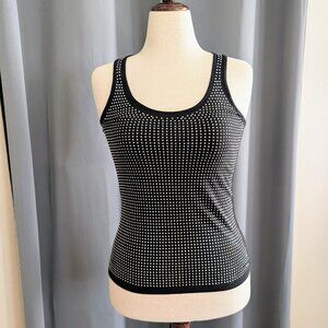 Jennifer Lopez black silver studded racer back tank size XS EUC